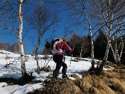 20 Costretti fuori sentiero per accumuli di neve nella pineta 